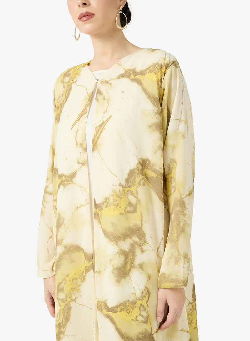 hayas closet  Printed Abaya With Sheila for Women | Best Price UAE